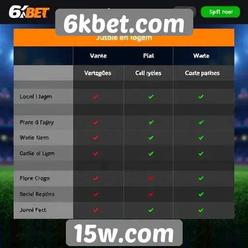 Comparação do 6kbet com outros sites de jogos